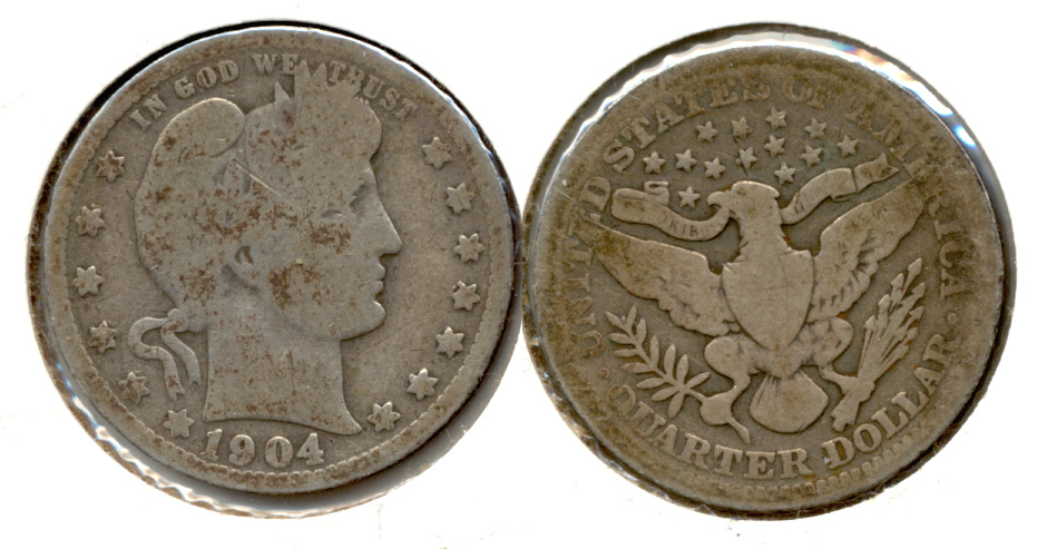 1904 Barber Quarter Good-4 c