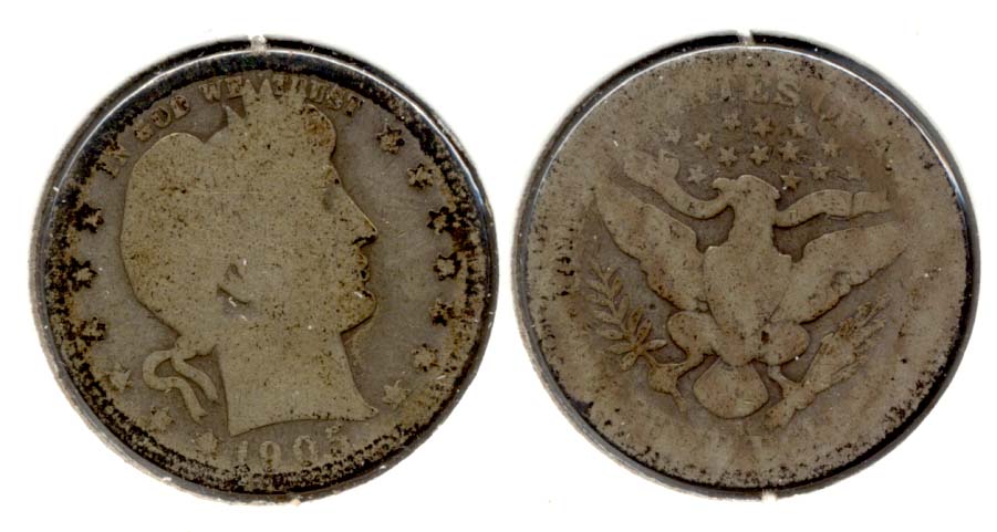 1905-S Barber Quarter AG-3 a
