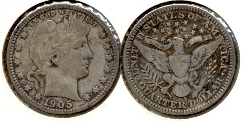 1905-S Barber Quarter Fine-12