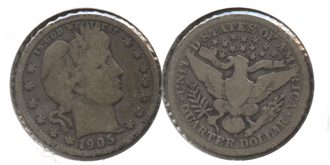 1905-S Barber Quarter Good-4 #a