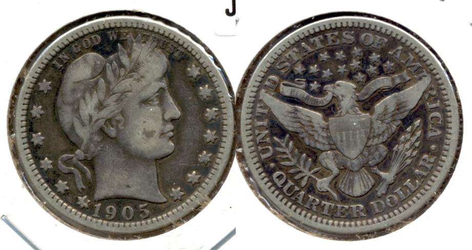 1905 Barber Quarter Fine-12
