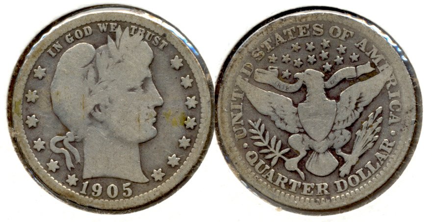 1905 Barber Quarter Good-4 a