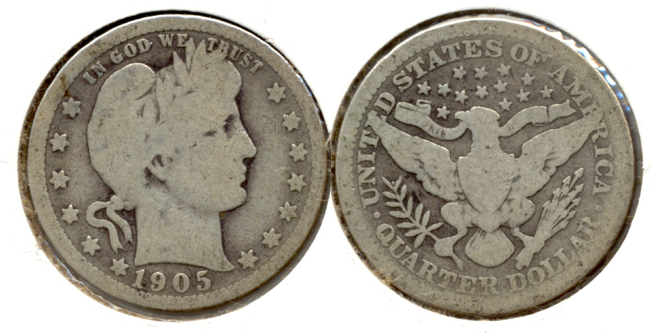 1905 Barber Quarter Good-4 c