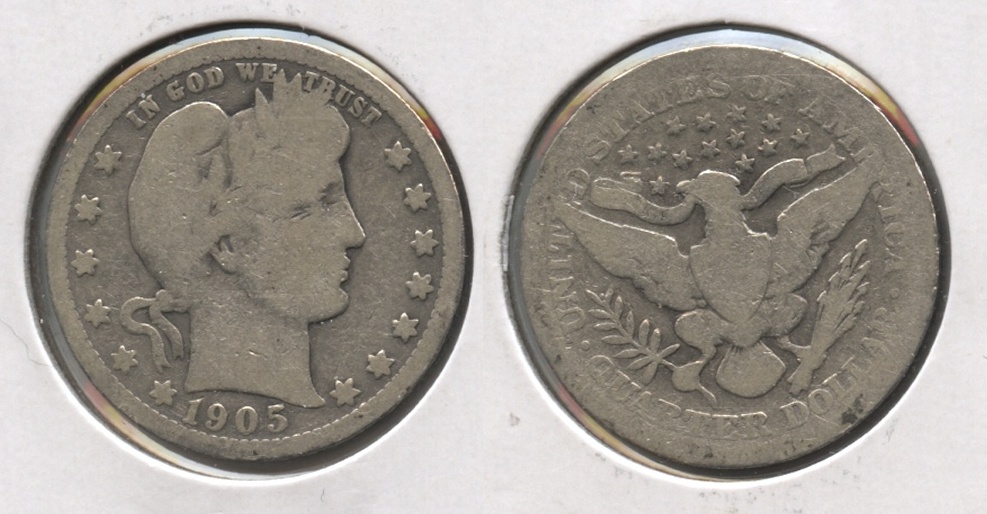 1905 Barber Quarter Good-4 #f
