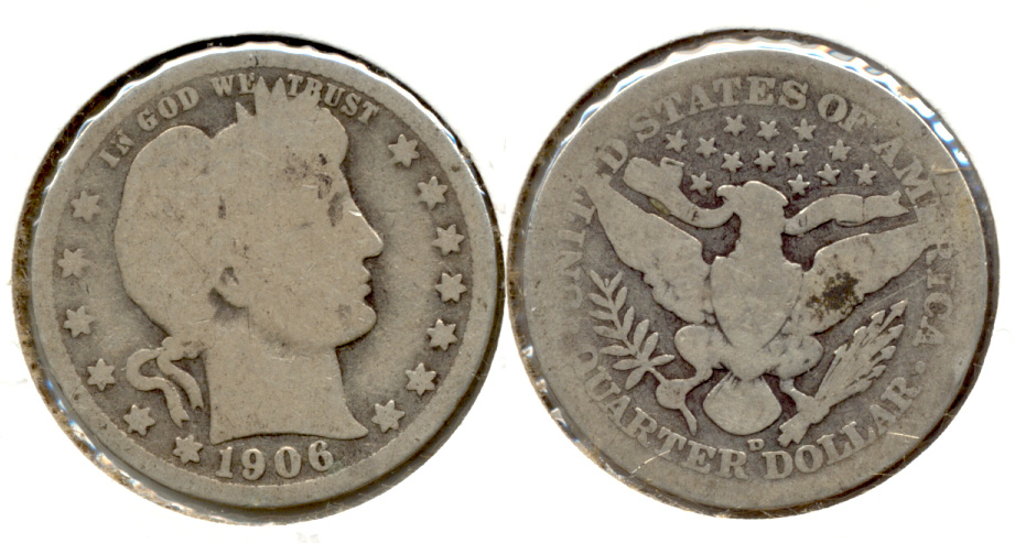1906-D Barber Quarter AG-3
