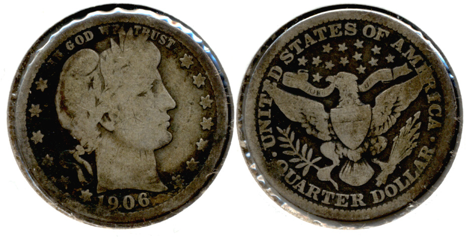 1906 Barber Quarter Good-4 b