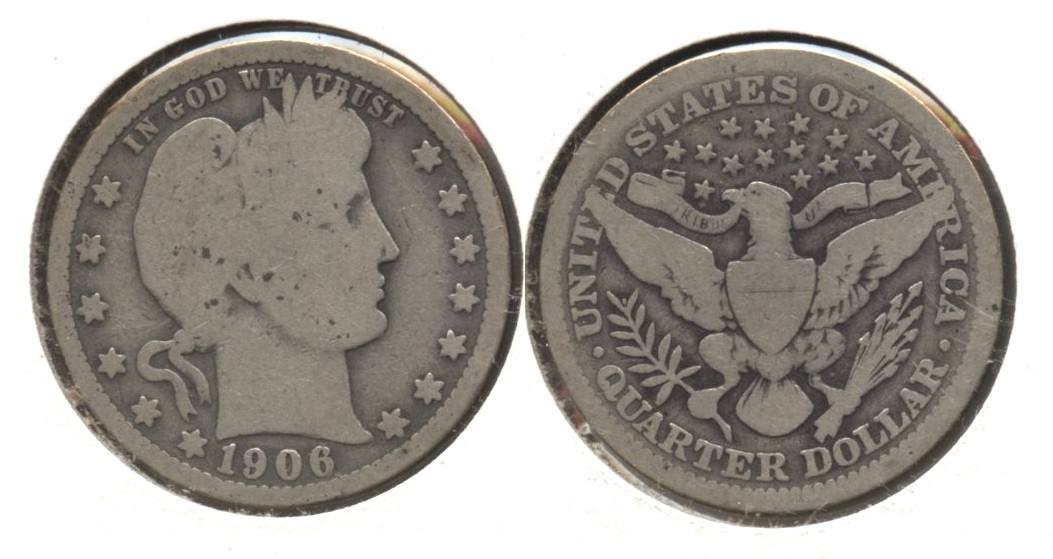 1906 Barber Quarter Good-4 #f