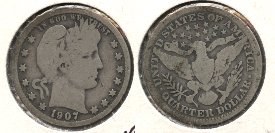 1907 Barber Quarter Good-4 c