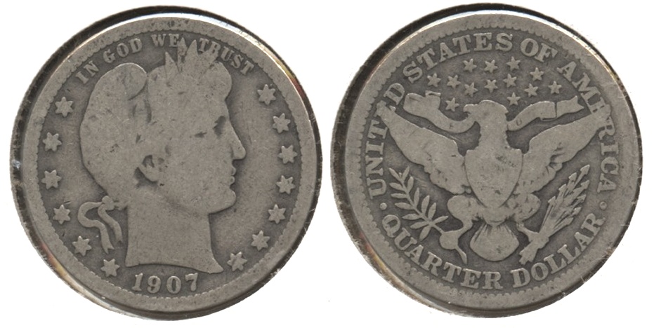 1907 Barber Quarter Good-4 #f