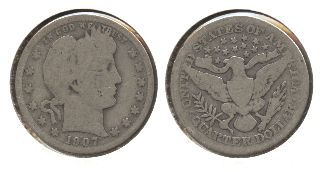 1907 Barber Quarter Good-4 #m