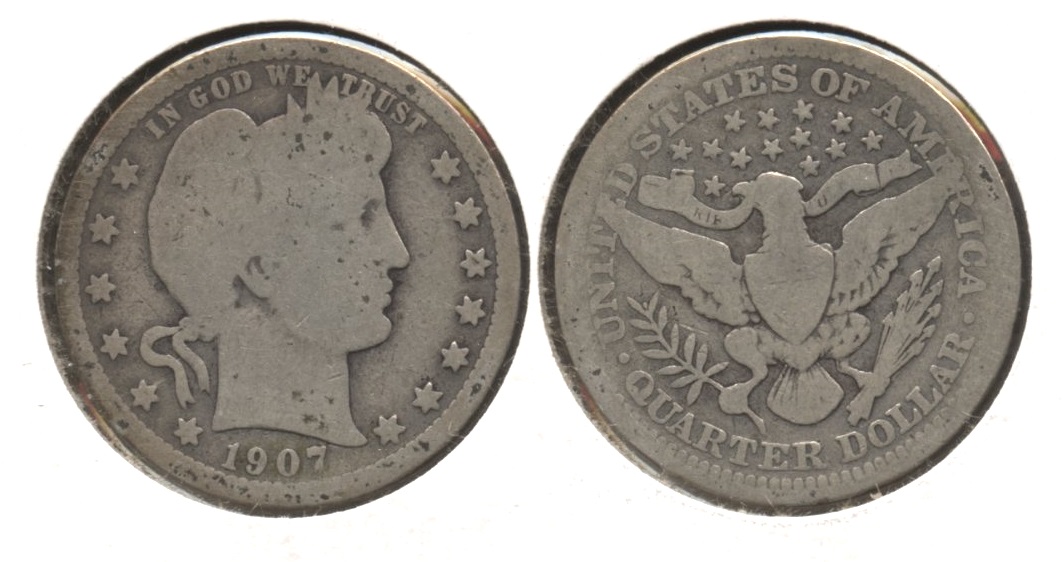 1907 Barber Quarter Good-4 #n