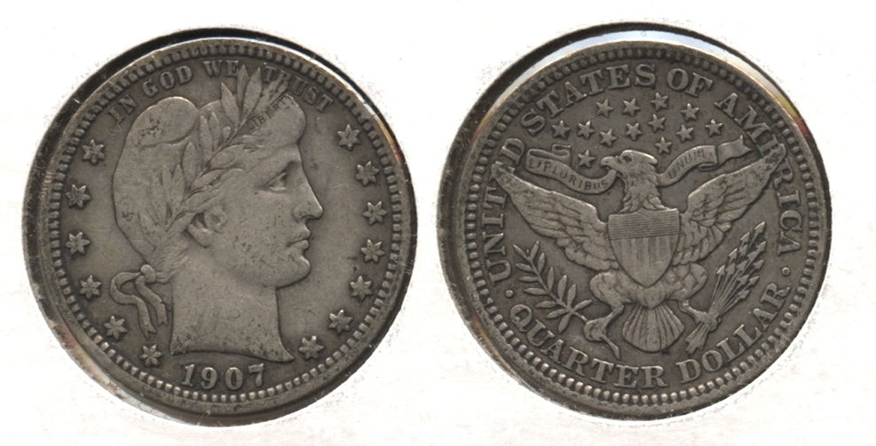 1907 Barber Quarter VF-20