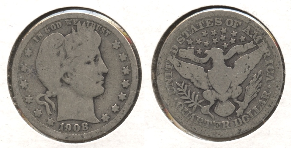 1908-D Barber Quarter Good-4 #j
