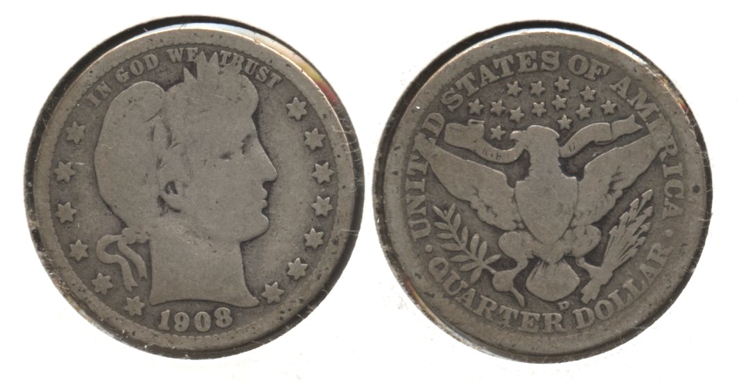 1908-D Barber Quarter Good-4 #m
