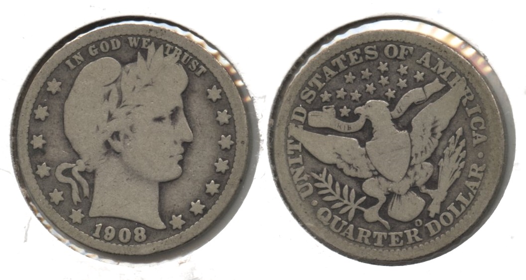 1908-O Barber Quarter Good-4 #f
