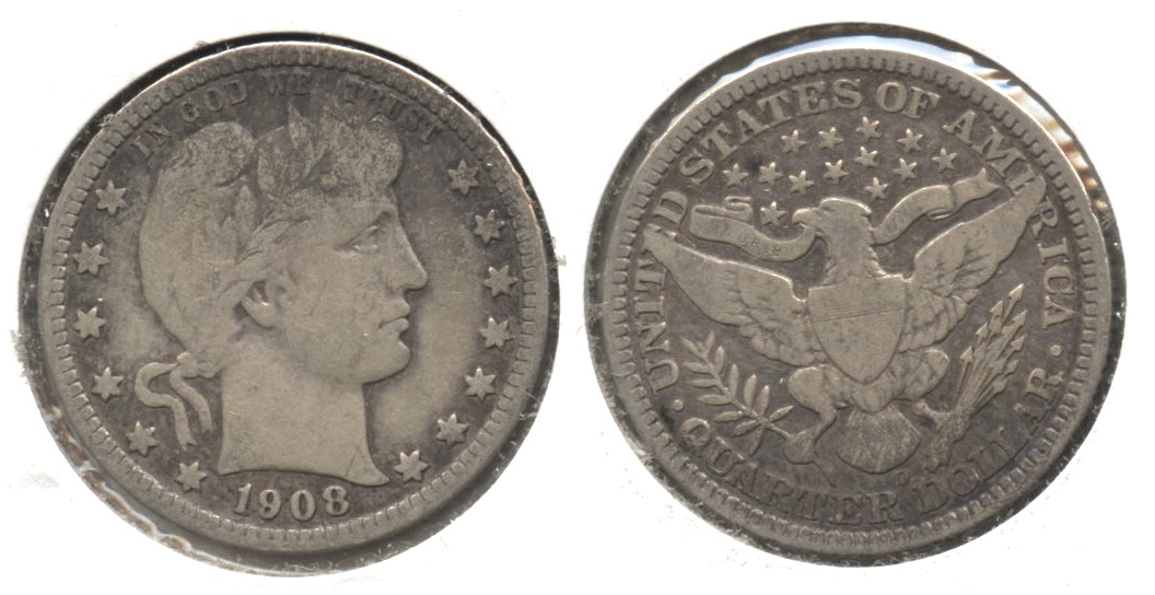 1908-O Barber Quarter VG-8 #c