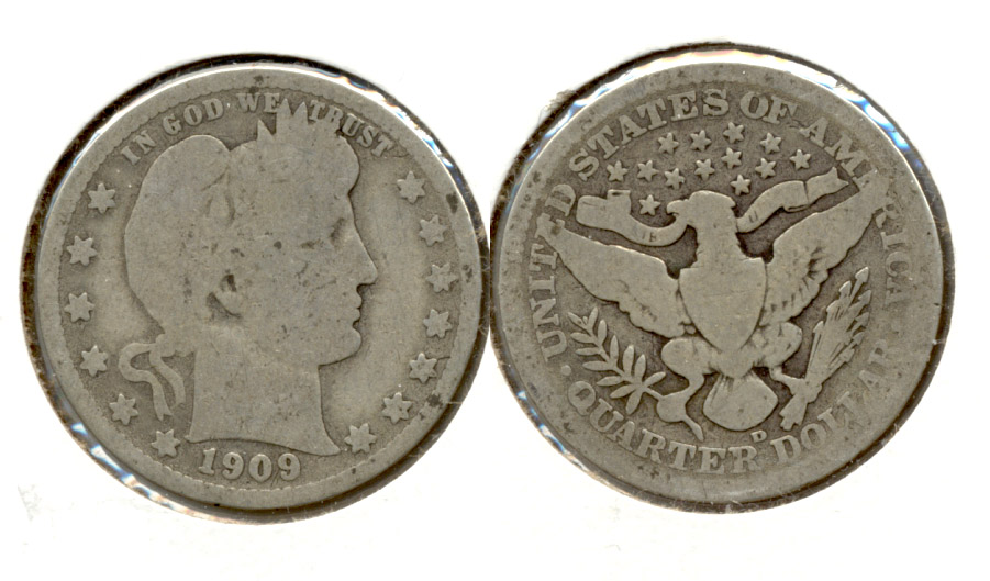 1909-D Barber Quarter AG-3 f