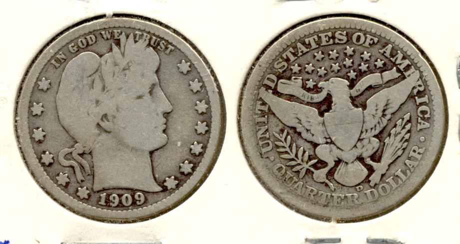 1909-D Barber Quarter Good-4