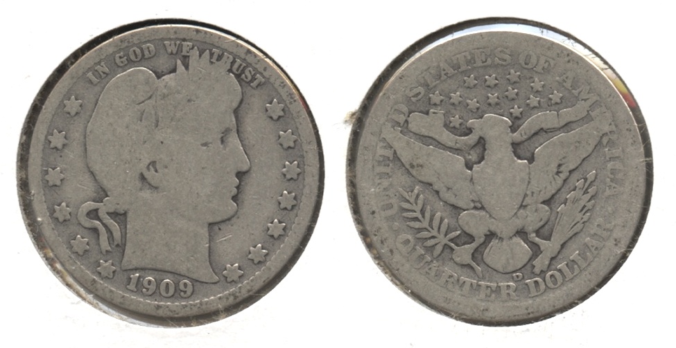 1909-D Barber Quarter Good-4 #t