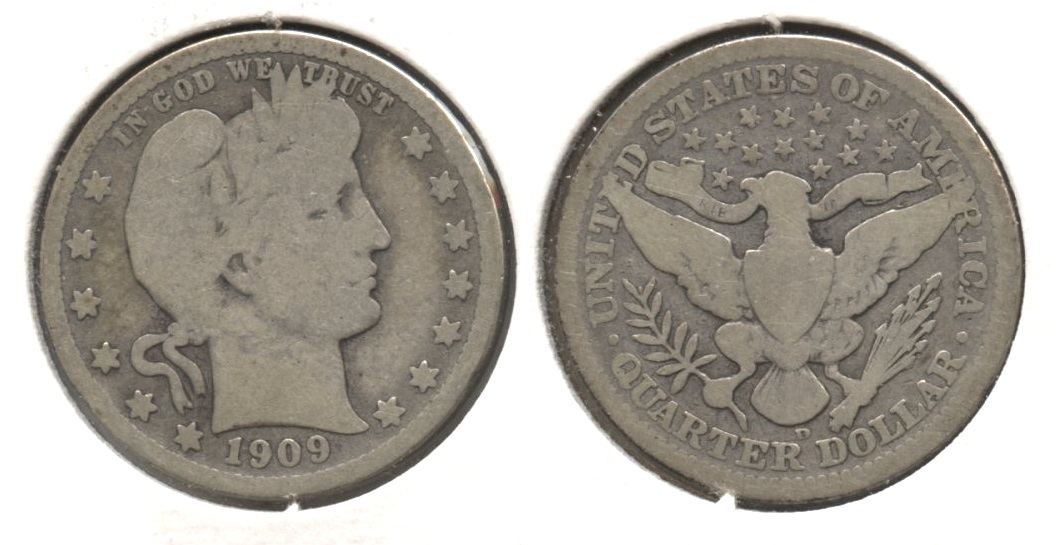 1909-D Barber Quarter Good-4 #u