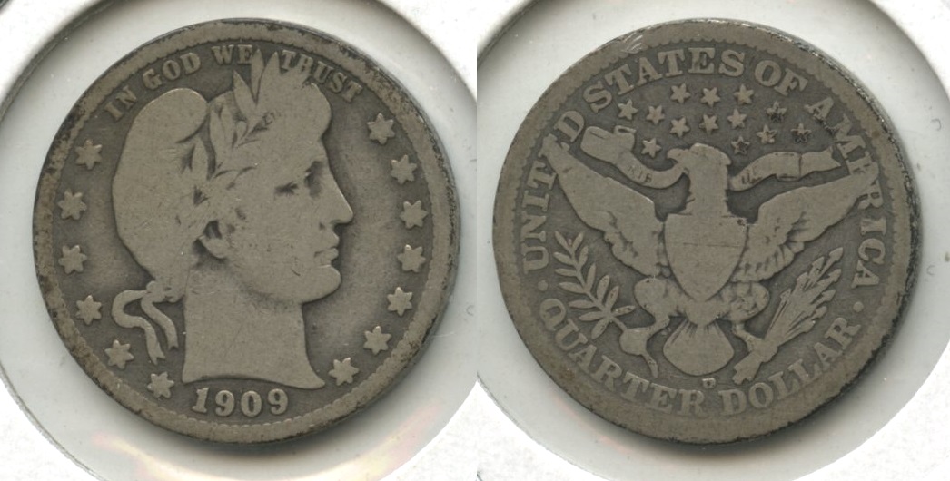 1909-D Barber Quarter VG-8 #b