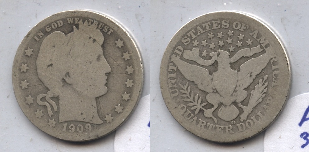 1909-O Barber Quarter AG-3 #d