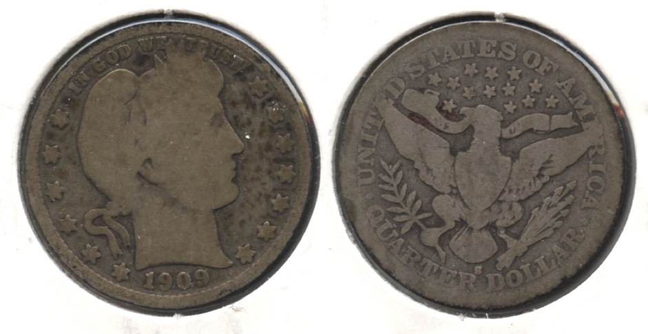 1909-S Barber Quarter Good-4 #a
