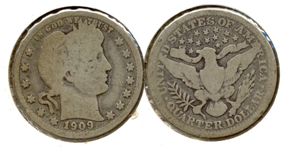 1909 Barber Quarter Good-4 m