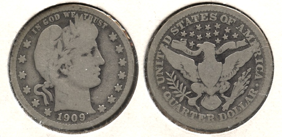 1909 Barber Quarter Good-4 o