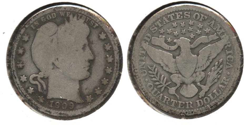 1909 Barber Quarter Good-4 #q