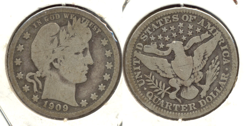 1909 Barber Quarter Good-6 b
