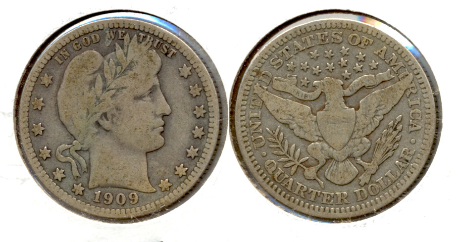 1909 Barber Quarter VG-8