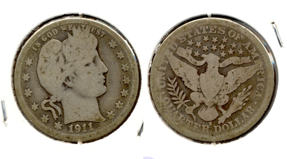 1911-S Barber Quarter AG-3 a