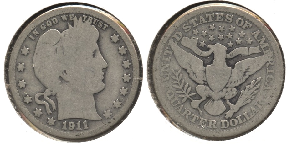 1911 Barber Quarter Good-4 #b
