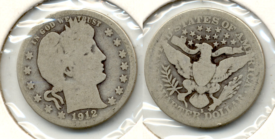 1912-S Barber Quarter AG-3