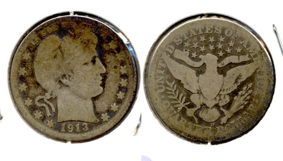 1913-D Barber Quarter AG-3 b