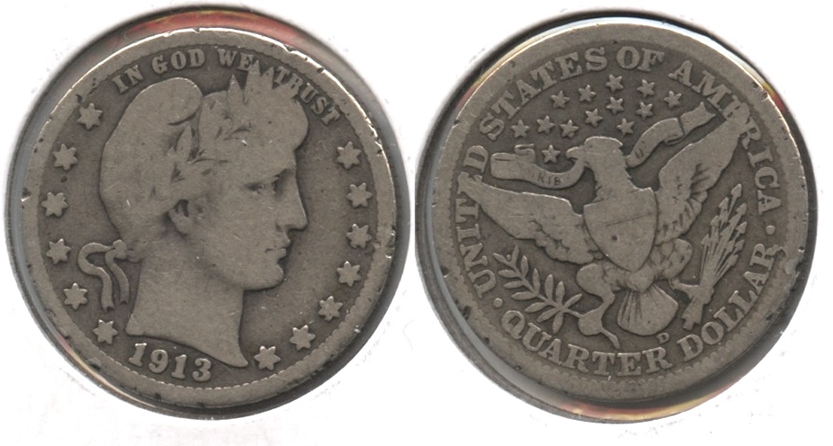 1913-D Barber Quarter AG-3 #l