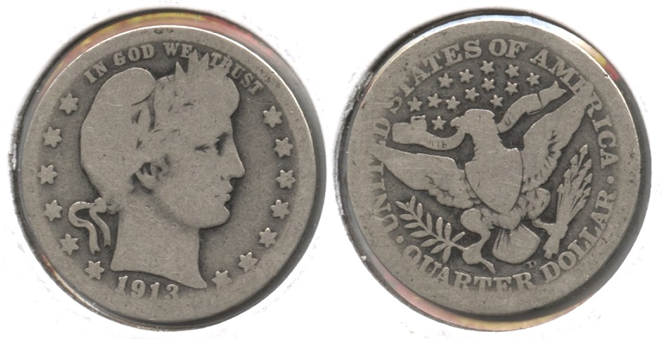 1913-D Barber Quarter AG-3 #n