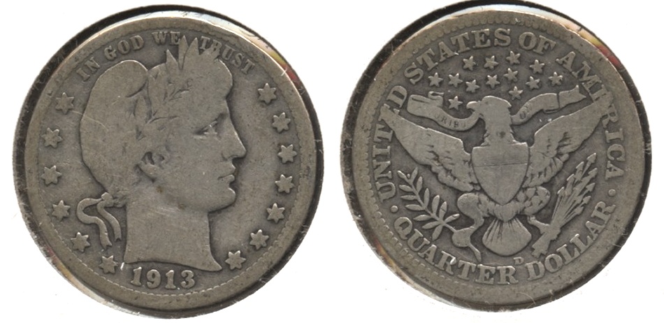 1913-D Barber Quarter Good-4 #d
