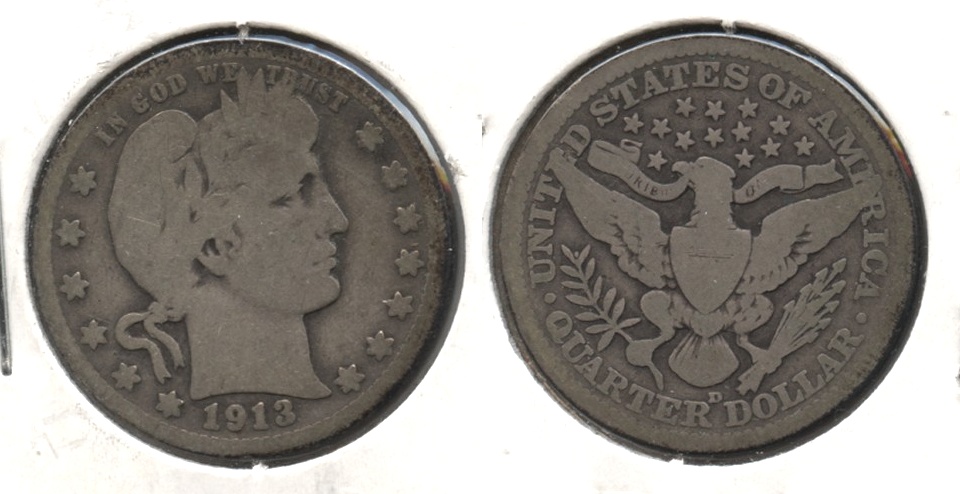 1913-D Barber Quarter Good-4 #e