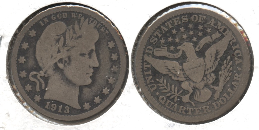 1913-D Barber Quarter Good-6 #a
