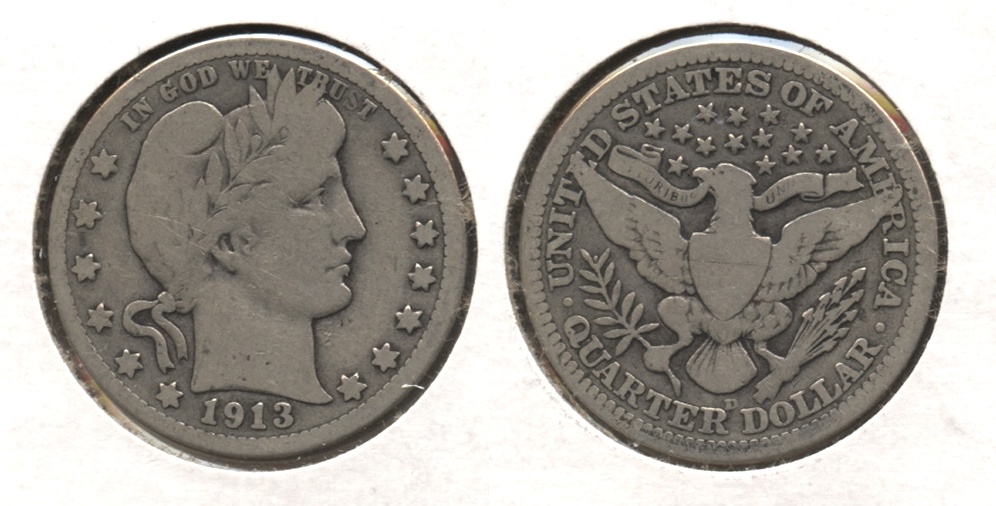 1913-D Barber Quarter VG-8