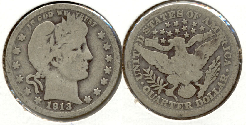 1913 Barber Quarter Good-4