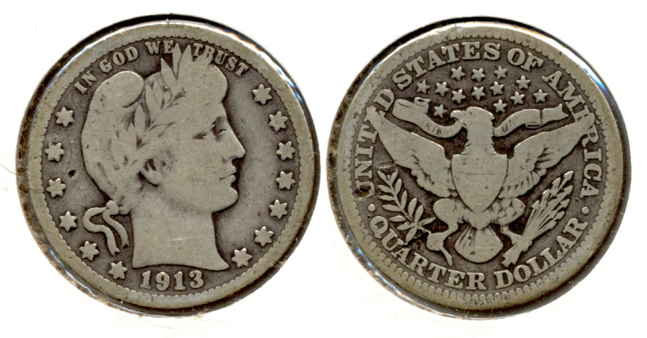 1913 Barber Quarter Good-4 a