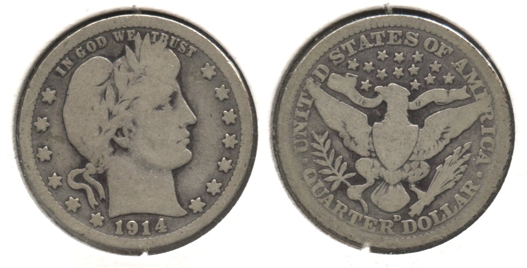 1914-D Barber Quarter Good-4 #e