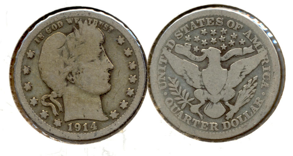 1914 Barber Quarter Good-4 b
