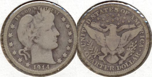 1914 Barber Quarter VG-8