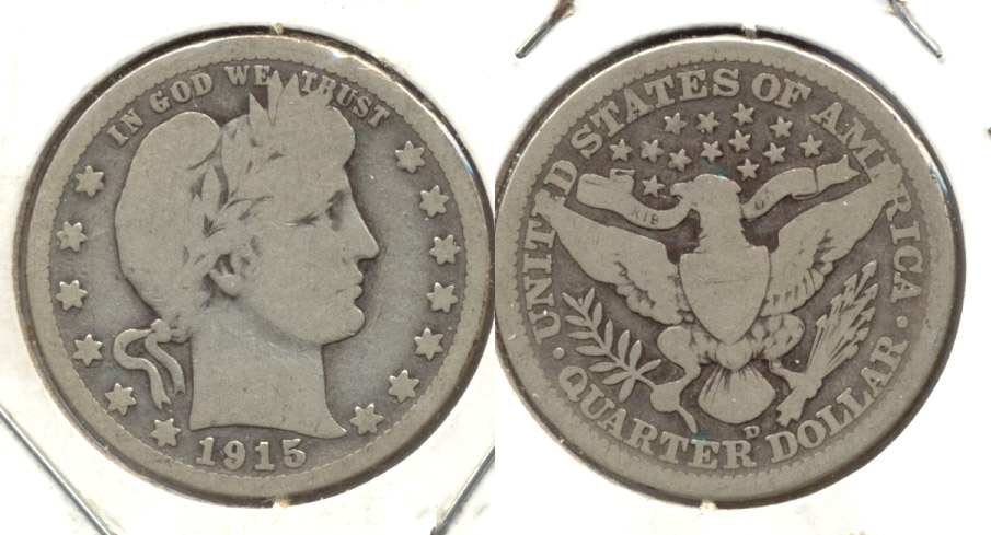1915-D Barber Quarter Good-4 a