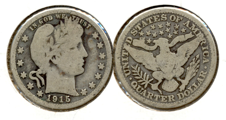 1915 Barber Quarter Good-4 f