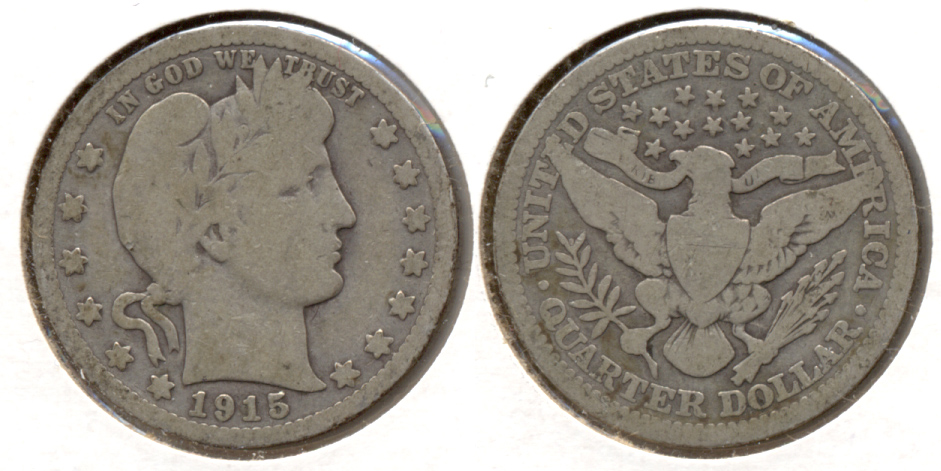 1915 Barber Quarter Good-4 n